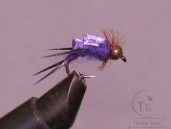 Муха нимфа Biot ( 32 ) Scud Devil Purple nymph крючок № 8 (Scud)