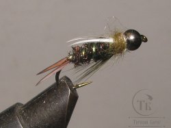 Муха нимфа Biot ( 78 ) Prince BH nymph peacock / black крючок № 6