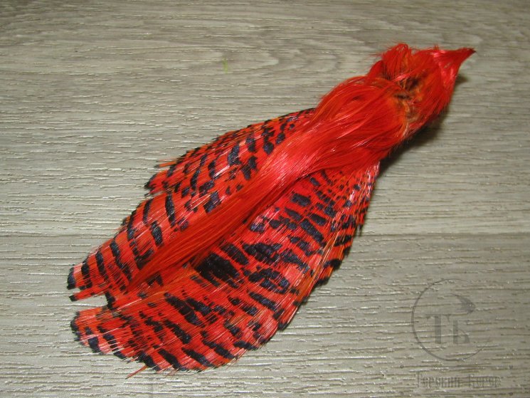 Золотой фазан комплект (шея, голова) Golden Pheasant Complete Head Fl. Orange