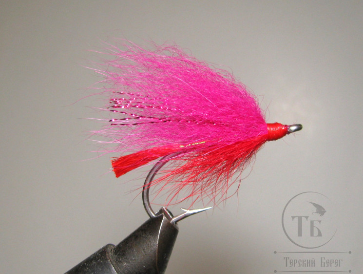 Муха горбушевая ( 5 ) Hot Pink Varzuga крючок № 1/0