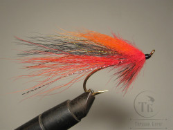 Муха лососевая на одинарном крючке ( 24 ) Gold Aurshire Man Kumho Salmon Gold № 2