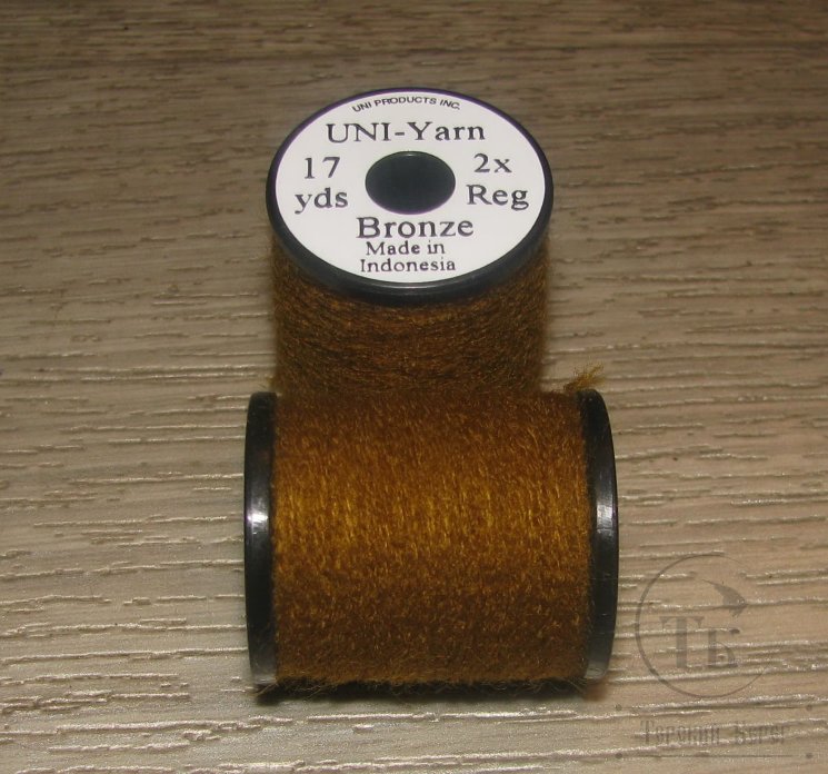 Шерстяная пряжа на катушках UNI - Yarn 17 yds 2x Bronze