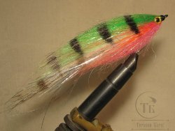 Муха щучья (50) Green White Pink 16 cm Крючок №2/0 