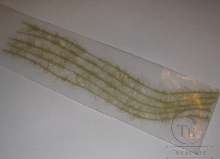 Даббинговая скрутка Dubbing brush hare plus № 19 Oliva Green Pearl (5шт.)  Hends