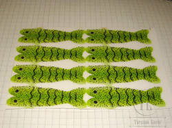 Спинки креветок Shrimp Shell Skeleton XL 8 pcs Chartreuse