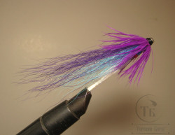 Муха лососёвая серия "Бурняк" ( 15 ) WG Fl. Blue / Purple ( пластик 1,0 дюйм )