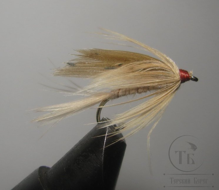 Муха мокрая Wet fly ( 107 ) Ginger  Brown крючок № 10 ( Kumho Wet)
