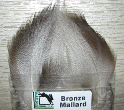 Перья селезня кряквы бронзовые Mallard Bronze Hareline 12 пар