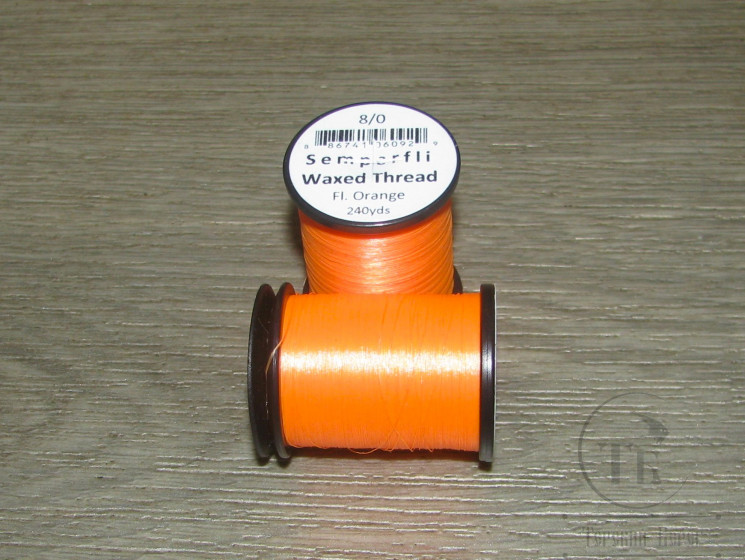 Монтажные нитки Classic Waxed 105D 220 m. 8/0 Fl. Orange Semperfli
