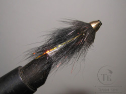 Муха лососёвая TP Cone Fly ( 10 ) Gold Black IW Var. ( пластик 1/2 дюйма )