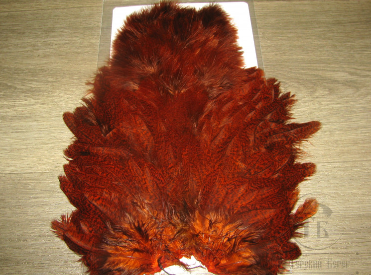 Перо курицы рябое Coq de Leon Hen Soft Hackle W/Chickabou Speckled Burnt Orange Whiting