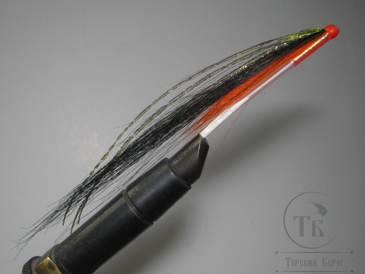 Муха лососёвая ( 6 ) Sunray Shadow Monkey Pearl Rusty Orange пластик 1 1/4 дюйма