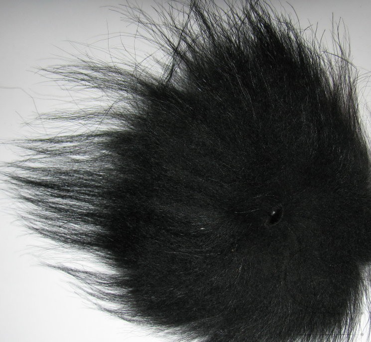 Хвост арктического песца черный XXL / Black XXL