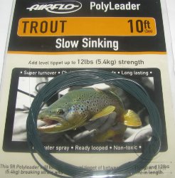 10 ft (3 m) Polyleader Trout  12 lb (5.4 kg) Slow Sinking  Airflo