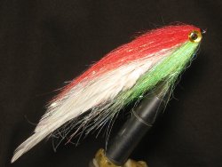 Муха щучья (55) Red White Green 15 cm Крючок №2/0 