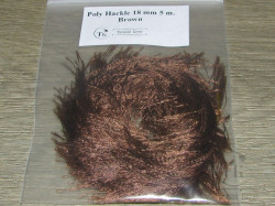 Синель Poly Hackle Brown 18 mm 5 m