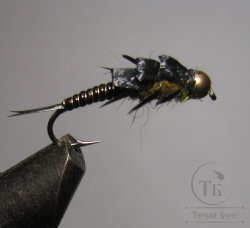Муха нимфа Biot ( 62 ) GDH Black Stone Nymph Stim. крючок № 10
