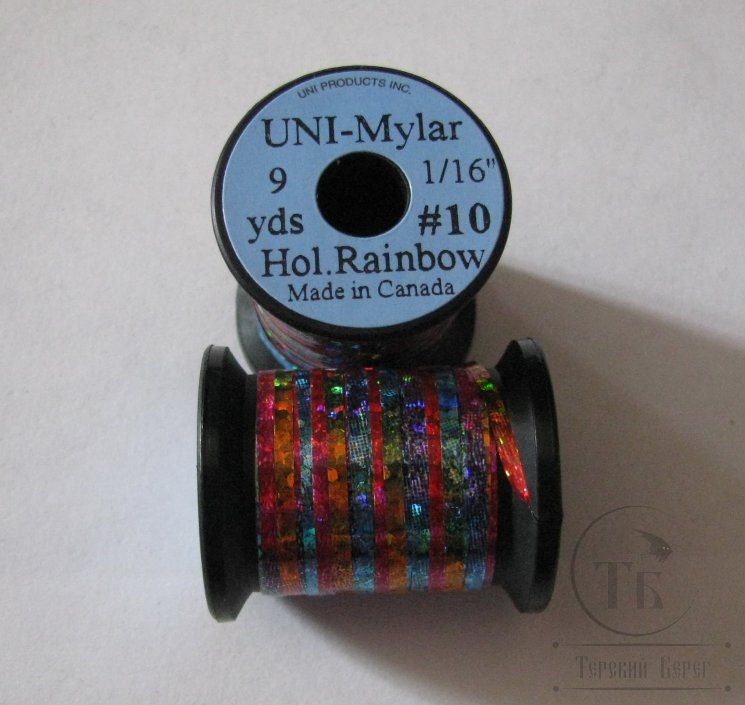 Плоский люрекс UNI Mylar 9 yds 1/16 # 10 Hol Rainbow