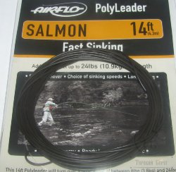 14 ft (4.3 m) polyleader salmon  24 lb (10.9 kg) fast sinking  Airflo