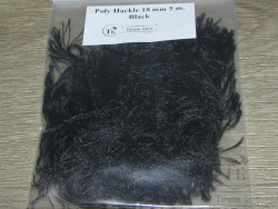 Синель Poly Hackle Black 18 mm 5 m