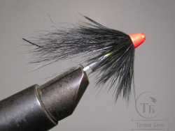 Муха лососёвая TP Cone Fly ( 13 ) Fl. Red Black ( пластик 3/4 дюйма )