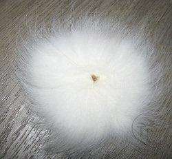 Хвост арктического  песца белый / White XL