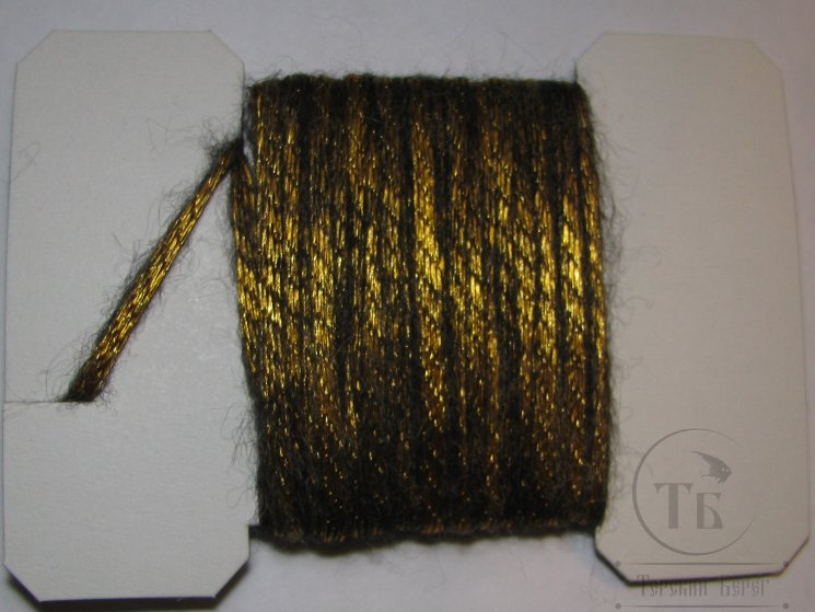 Плоская шерстяная тесьма Body Wool Braid Br. Gold Black ( 3 метра )