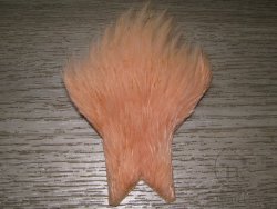 Куриные перья скальпа на коже  (верхняя часть)  Hen Cape American Shrimp Pink