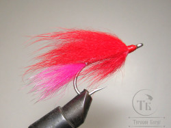 Муха горбушевая ( 14 ) Scarlet / Hot Pink крючок № 1/0
