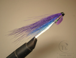 Муха лососёвая серия "Бурняк" ( 21 ) WG Blue / Dk. Purple ( пластик 1,0 дюйм )