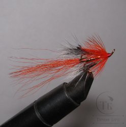 Лососёвая муха Тройник ( 17 ) Shrimp Hot Orange Classic Partridge Gold № 12 