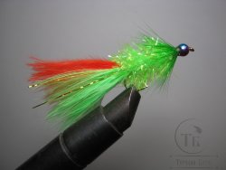 Муха Streamer Crystal Fl. Chart. Leech Rainbow Head ( A11 ) Streamer № 6