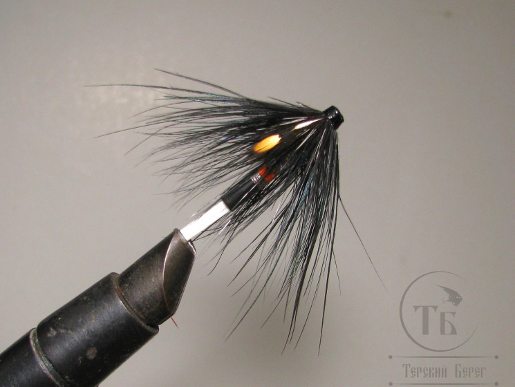 Муха лососёвая Spey Tube ( 1 ) Black Spey пластиковая трубка 1,0 дюйм
