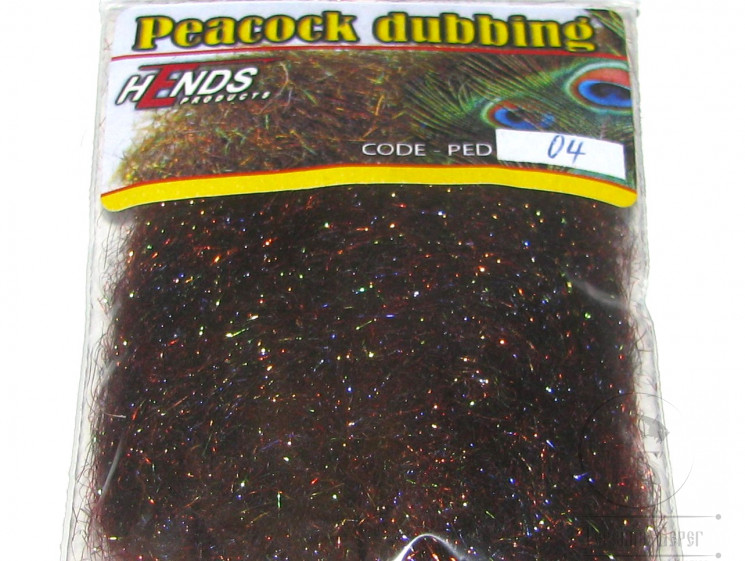 Даббинг Peacock Dubbing Brown Dk / Red Violet Effect PED-04 Hends