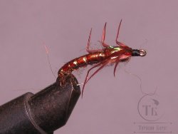 Муха нимфа Lt ( 41 ) Stone Fly Brown Peacock Stim. № 8