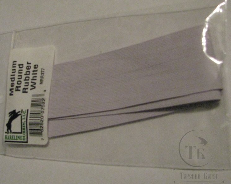 Medium round rubber  White Hareline