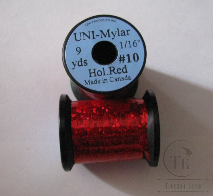 Плоский люрекс UNI Mylar 9 yds 1/16 # 10 Hol Red