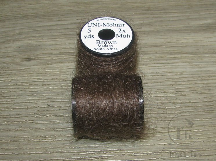 Шерстяная пряжа на катушках UNI - Mohair 5 yds 2x Brown
