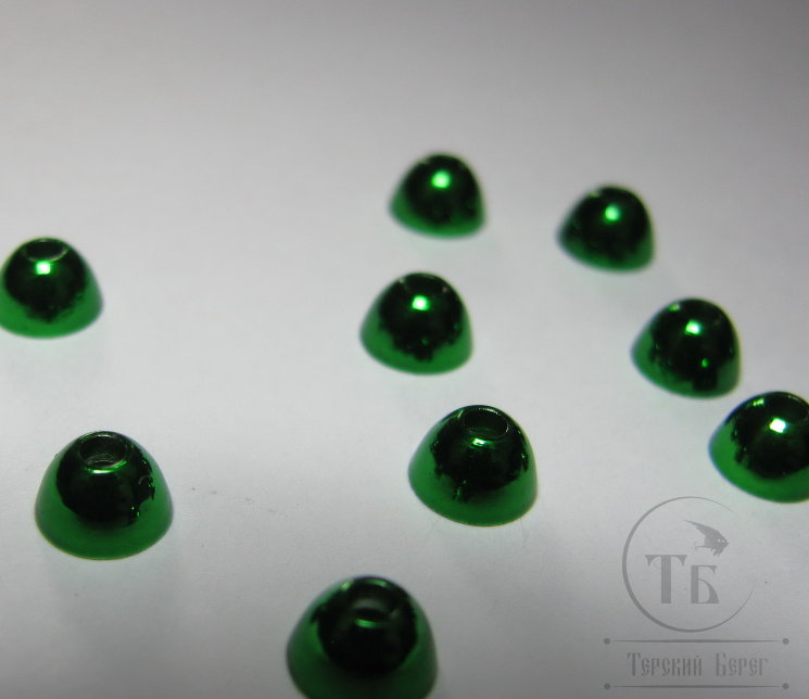  Конус латунный ( полусфера ) 6 мм 10 шт Metallic Green
