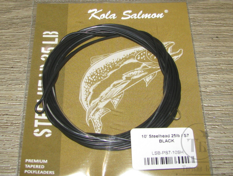 Полилидер 10 Ft ( 3.0 m ) Polyleader Steelhead 25 Lb S7 Black Kola Salmon