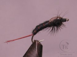 Муха нимфа Lt ( 19 ) Stone Fly Black Stim. № 8