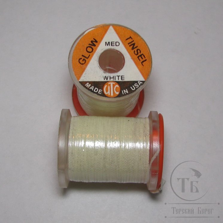 Светонакопительный плоский люрекс Glow Tinsel Md White UTC