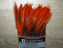 Attractor Neck Hackle Badger Orange Super Fly