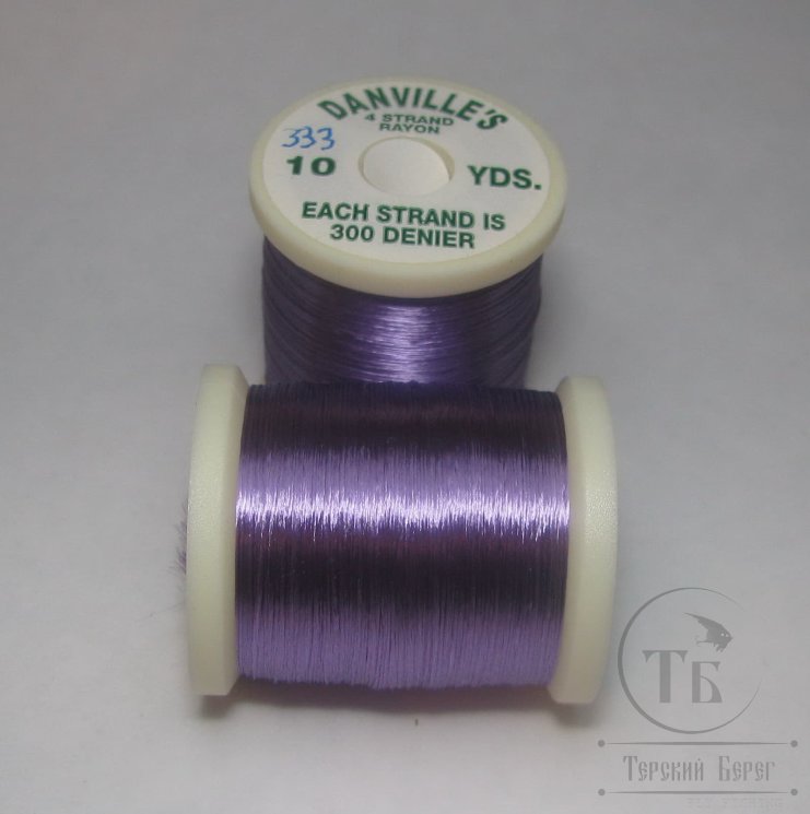 4-х прядный вискозный шелк Danville"s rayon 10 yds 300 den lavender № 333