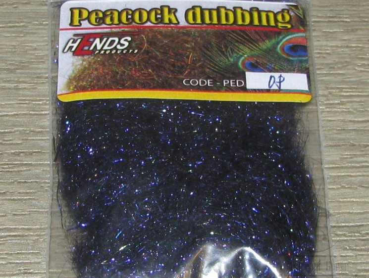 Даббинг Peacock Dubbing Black Violet / Green Blue Effect PED-08 Hends