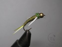Муха нимфа Biot ( 60 ) Prince GH nymph peacock / olive крючок Stim. №10