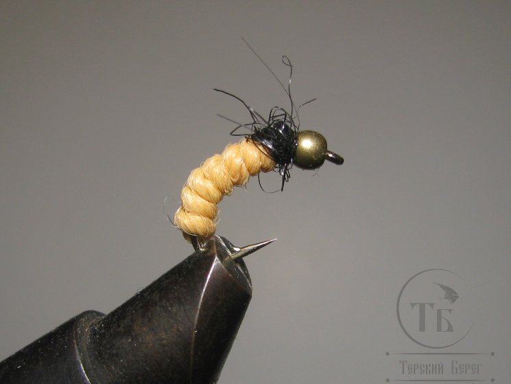 Муха нимфа Scud  ( 32 ) GH Ginger Nymph  крючок scud № 14