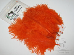 Перья страуса мини Spey Plumes Hot Orange Hareline
