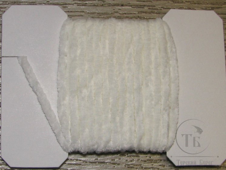 Синель Round Chenille 2,5 mm. белый \ White 3 м.